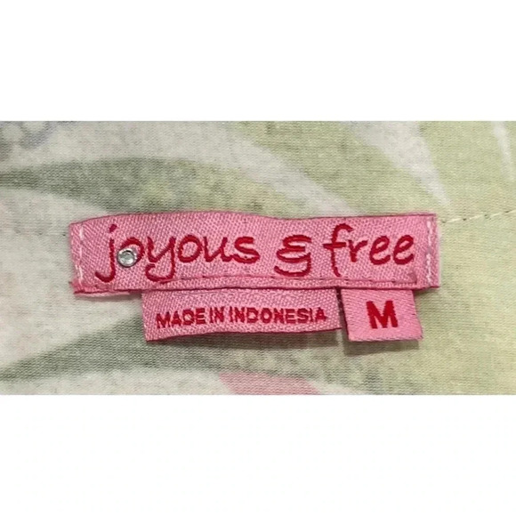 Joyous and Free SZ.M Tropical long line shirt with v neck and beading - Picture 5 of 5